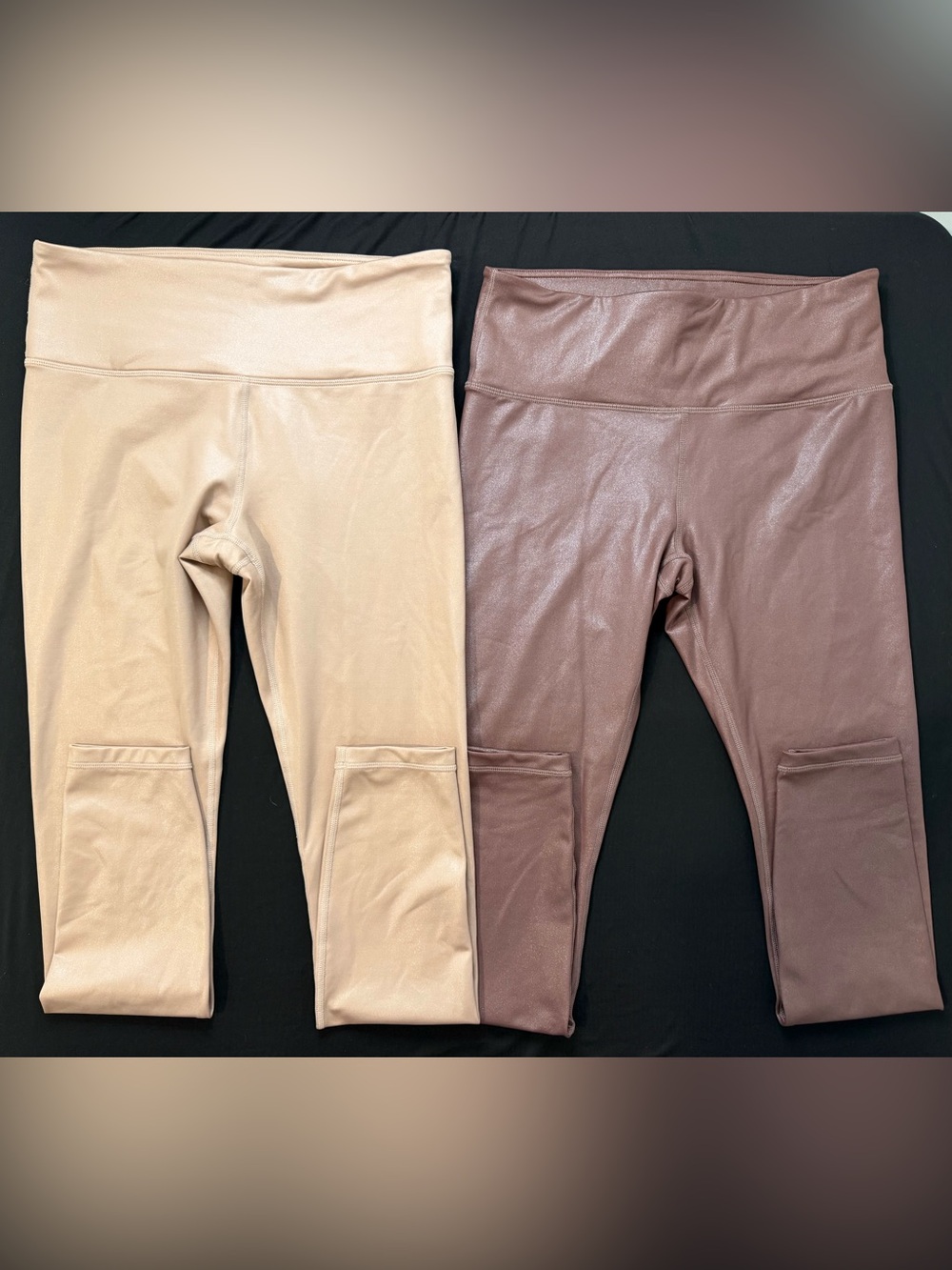 Athleta Women’s  High-Waist Pocket Shimmery Leggings - Blush and Mauve